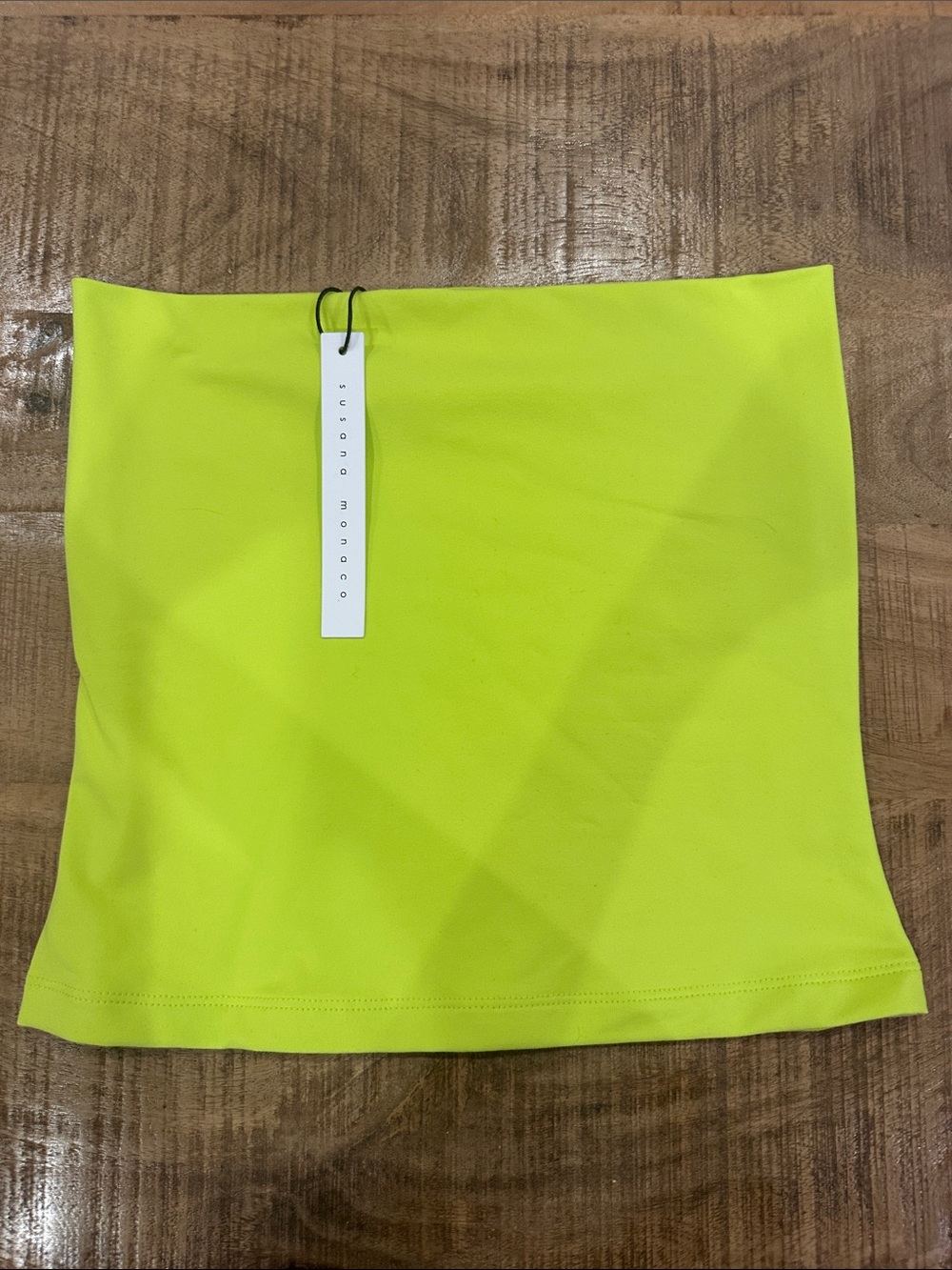 Susana Monaco XS Neon Yellow Crop Tube Top